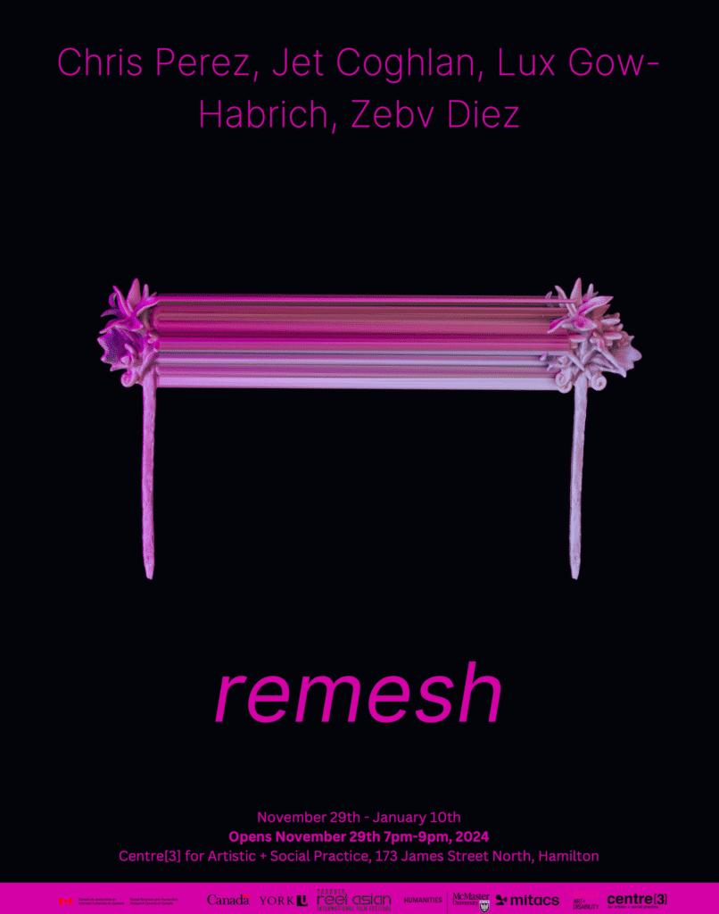 Exhibition poster for remesh, 2024.