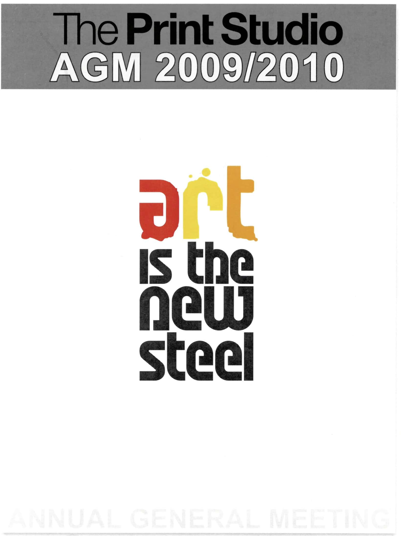 Cover of the 2009/10 Annual General Meeting report.