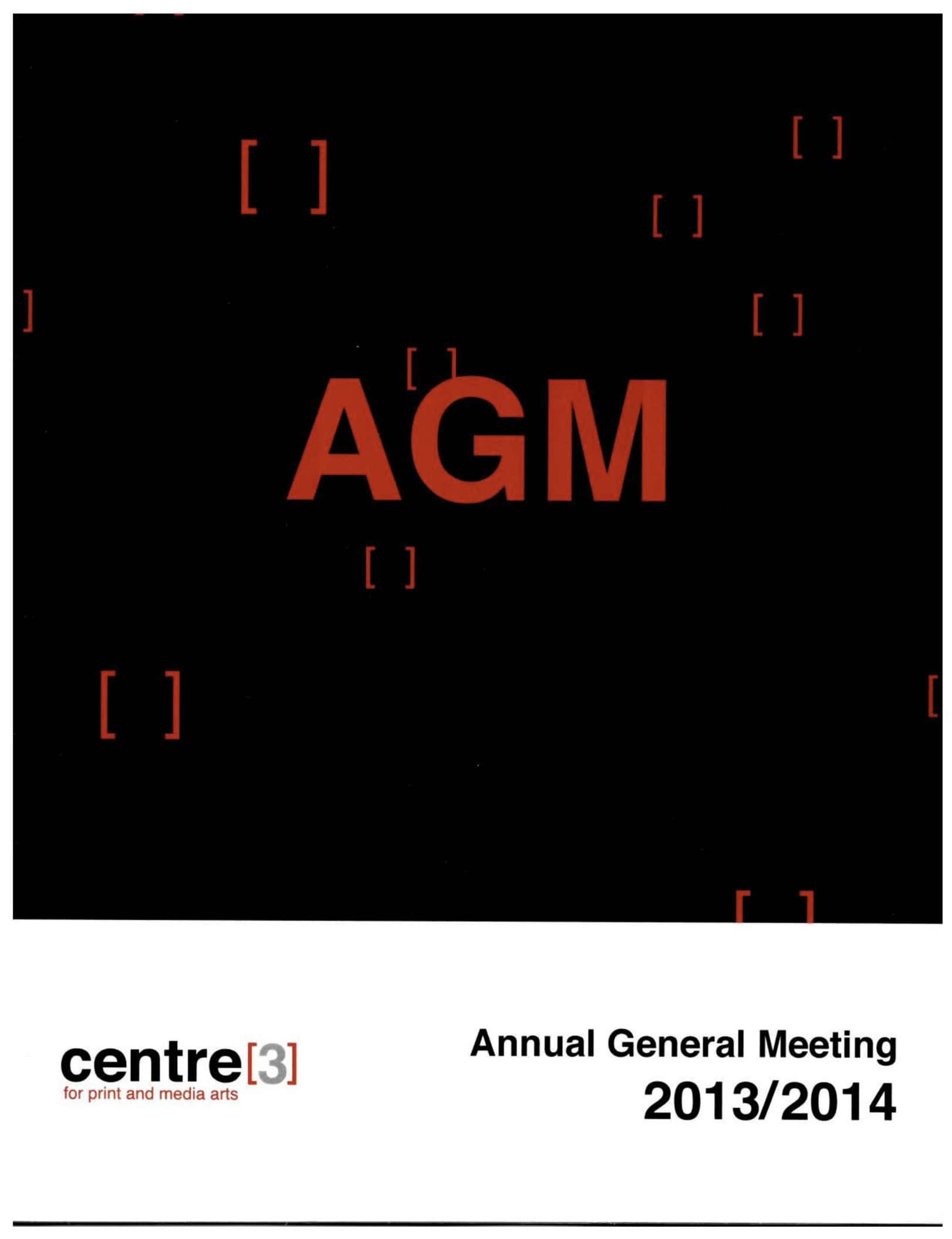 Cover of the 2013/14 Annual General Meeting report.