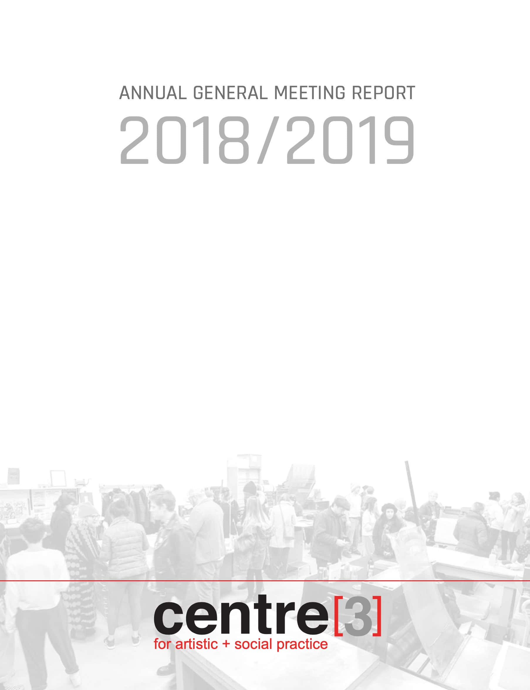 Cover of the 2018/19 Annual General Meeting report.