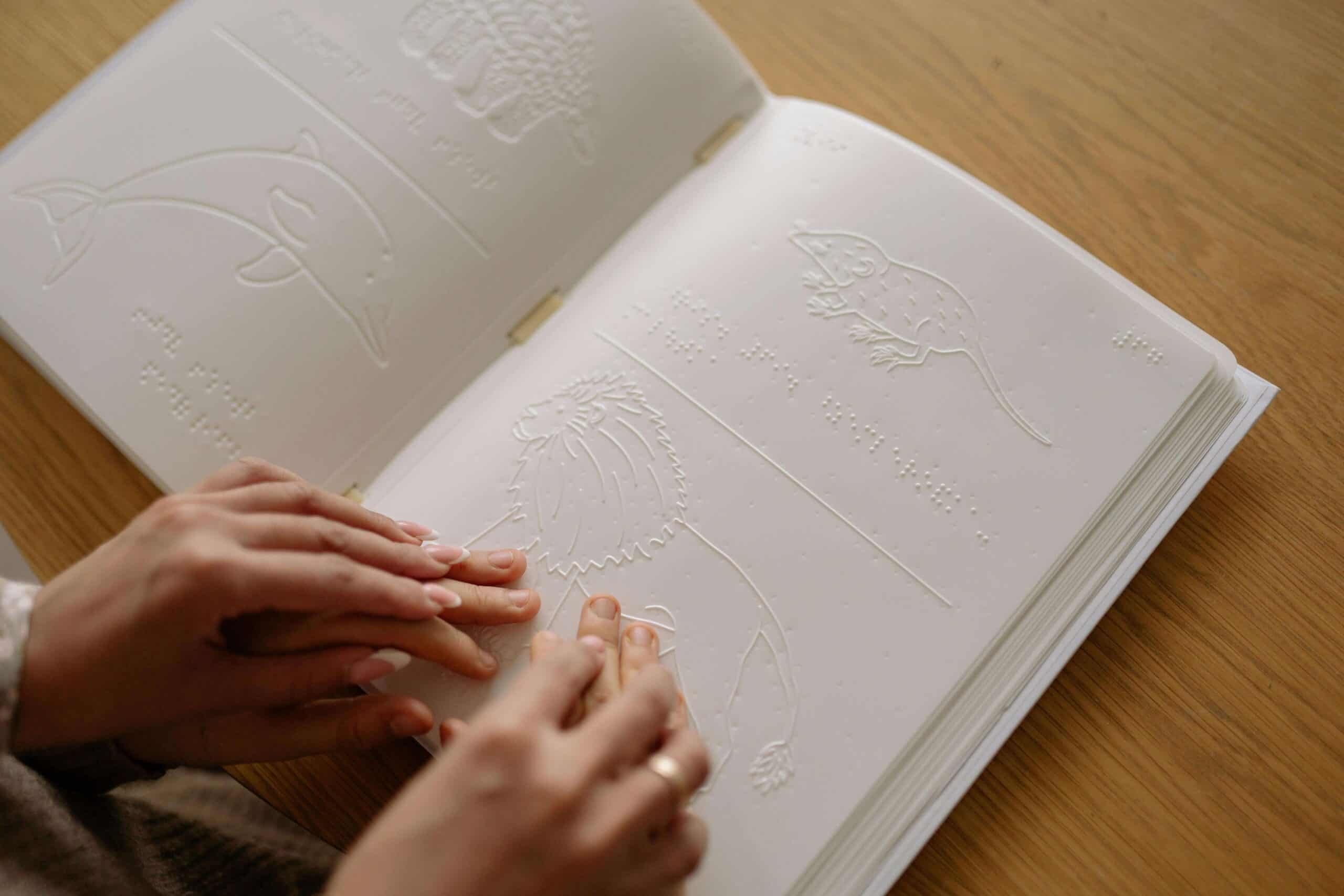 A braille embosser producing a tactile document in the Digital Printing Studio.