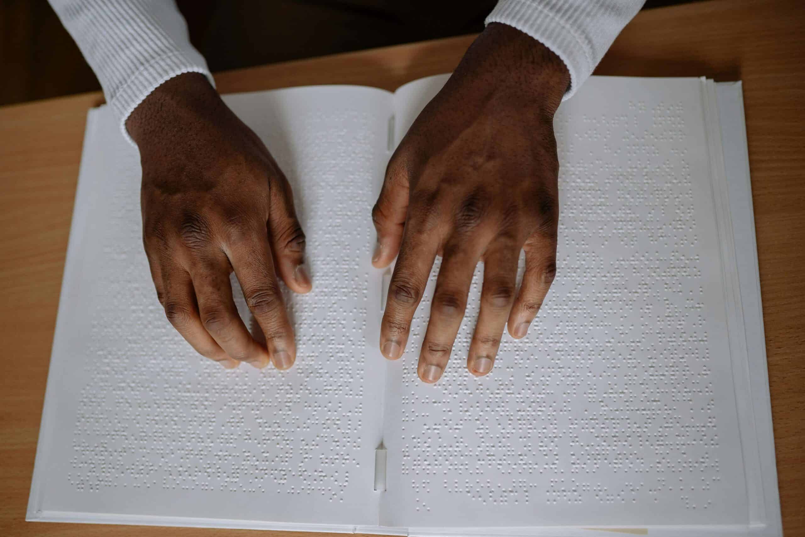 Braille embossing equipment in the Digital Printing Studio.