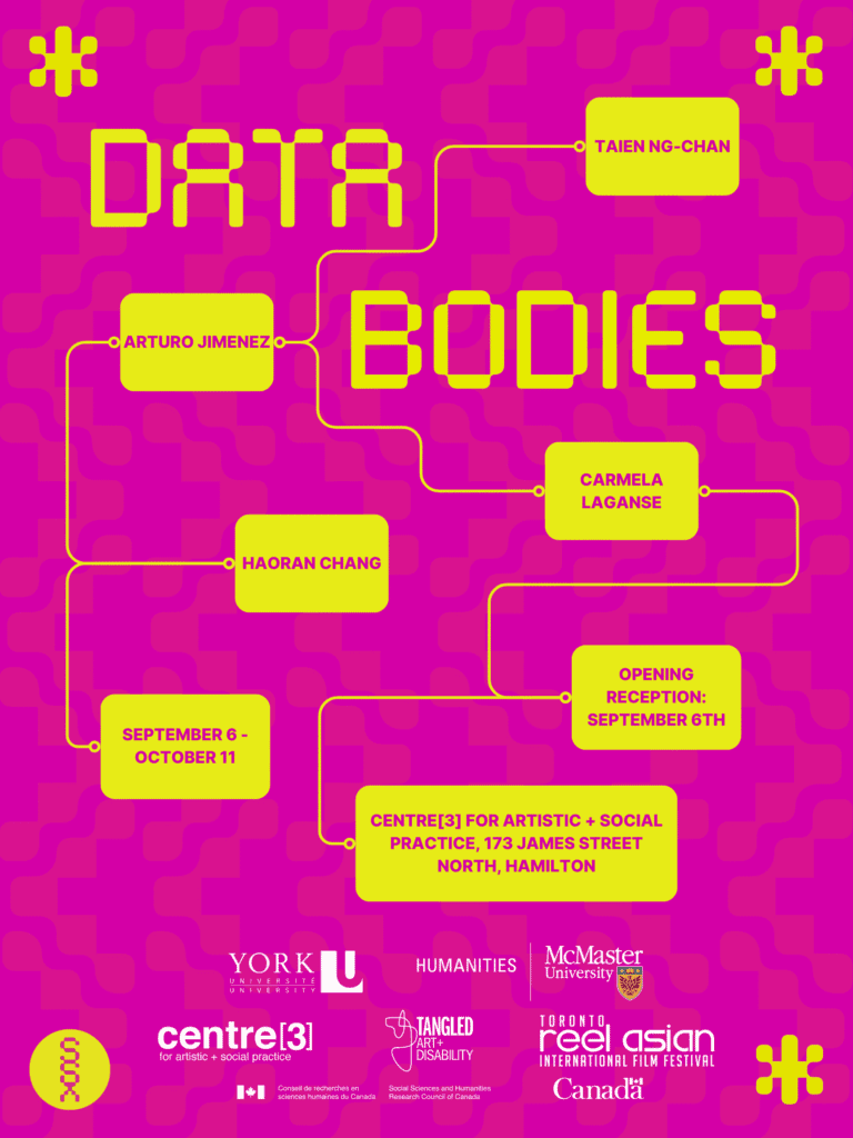 Exhibition poster for DataBodies, 2024.