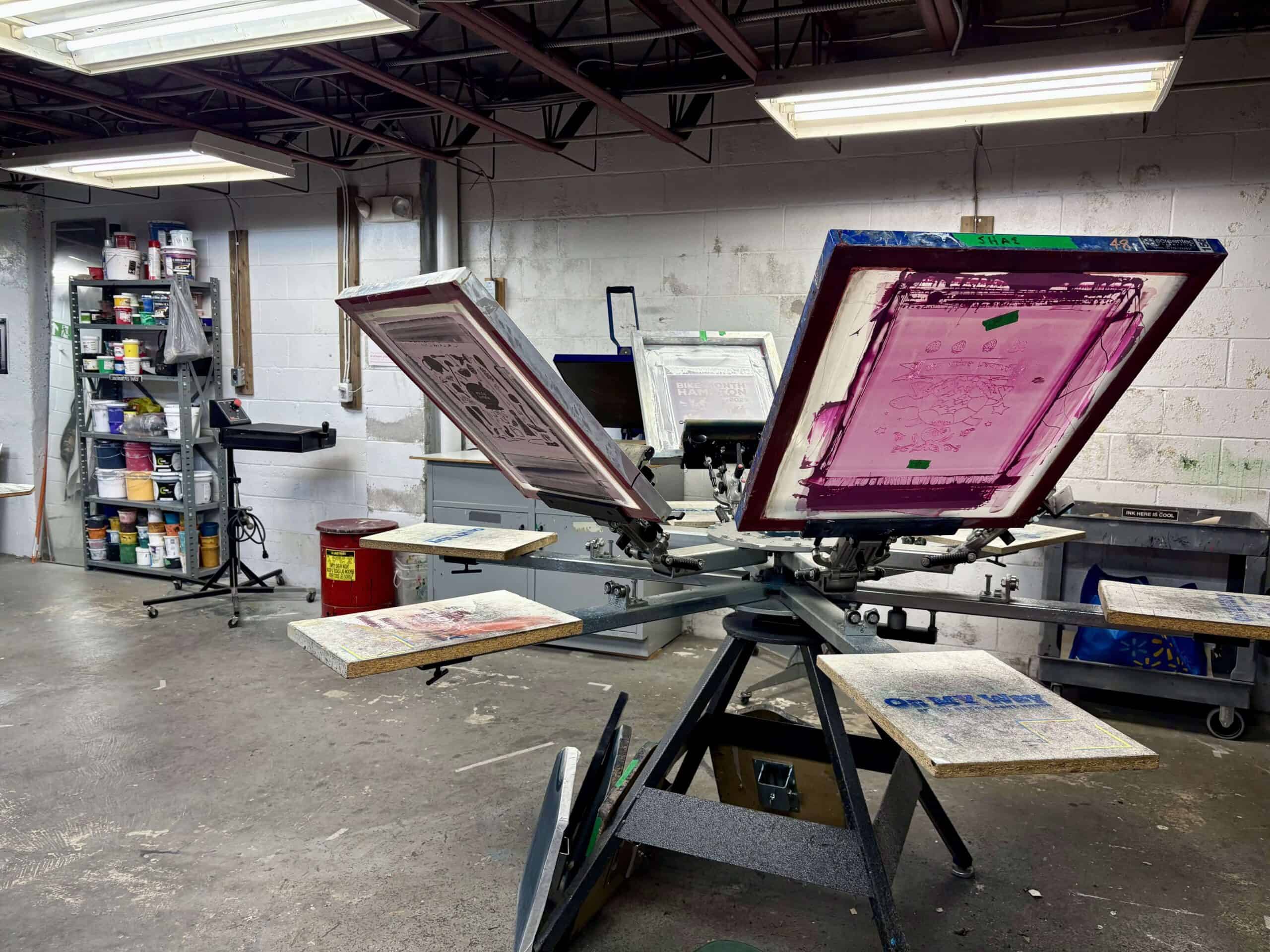 The Screen Printing Studio at Centre[4]Arts.
