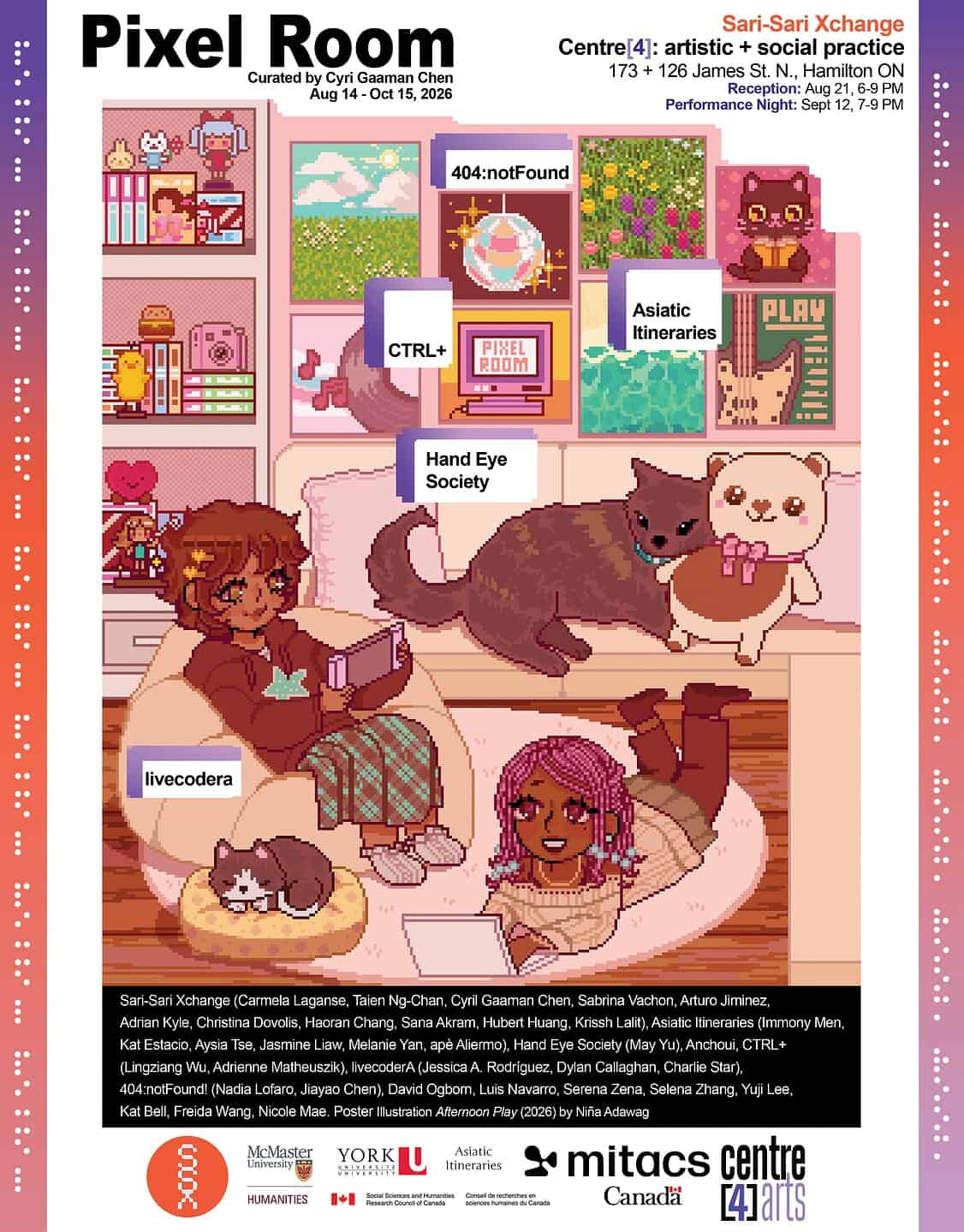 pixel room poster for members gallery, pixel style art work